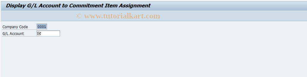 SAP TCode FRD2 - Display G/L Account -> Commt Item