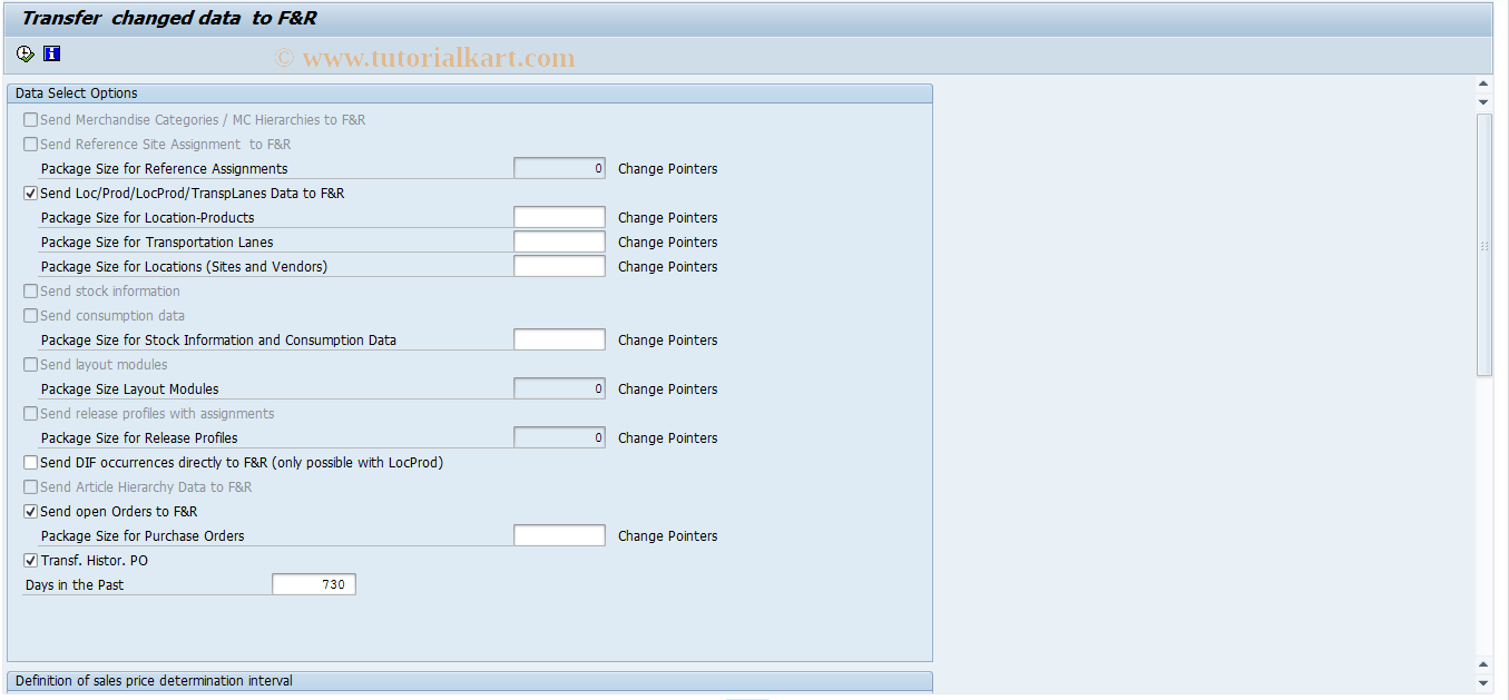 SAP TCode FRE02 - Transfer Changed Data to F&R