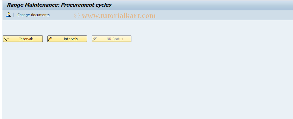 SAP TCode FRE80 - Number Range Maintnce: FRE_PROCYC