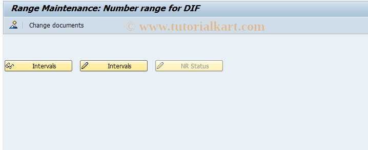 SAP TCode FRE81 - Number Range Maintnce: FRE_DIFREF