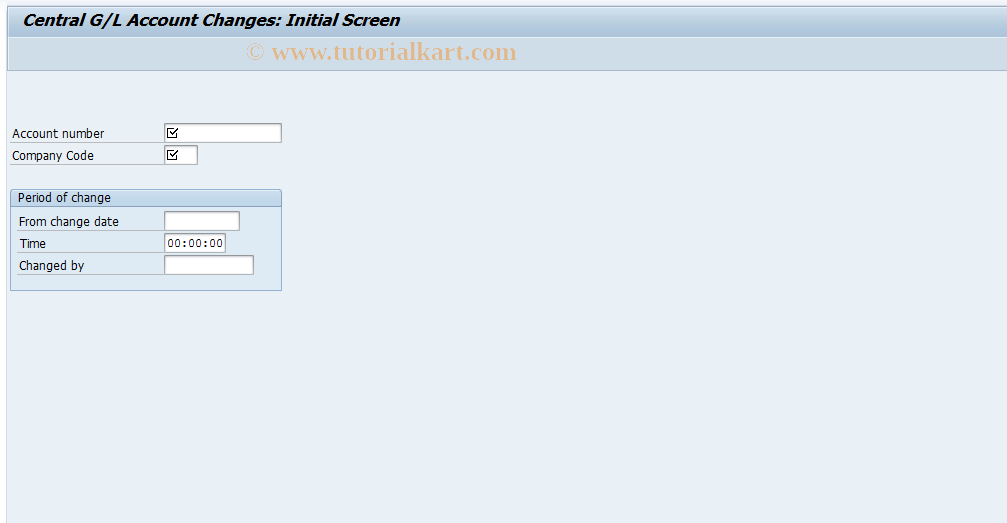 SAP TCode FS04 - G/L Account Changes (Centrally)