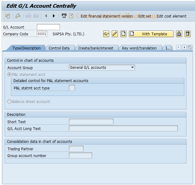 SAP TCode FS05 - Block Master Record