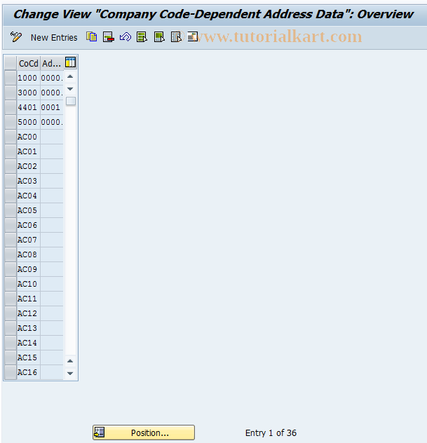 SAP TCode FSAP - Addresses for Balance Confirmations