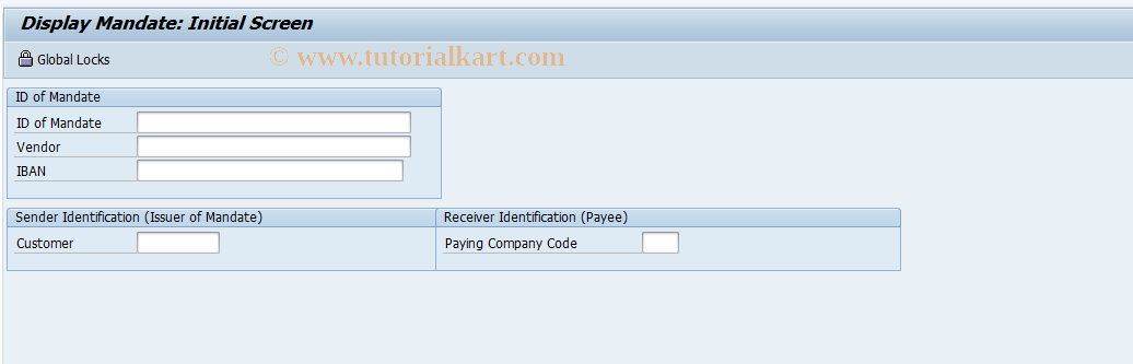 SAP TCode FSEPA_M3 - SEPA: Display Mandate