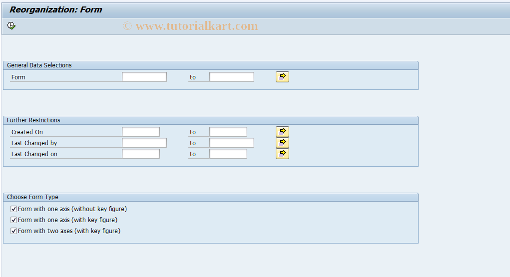 SAP TCode FSIZ - Reorganize forms