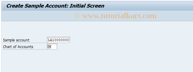 SAP TCode FSM1 - Create Sample Account