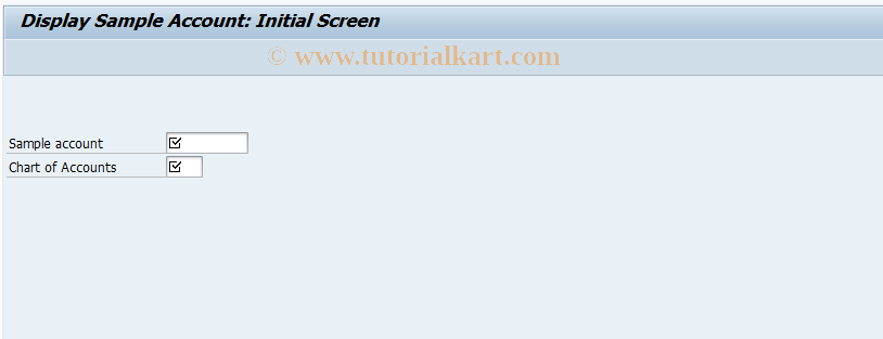 SAP TCode FSM3 - Display Sample Account