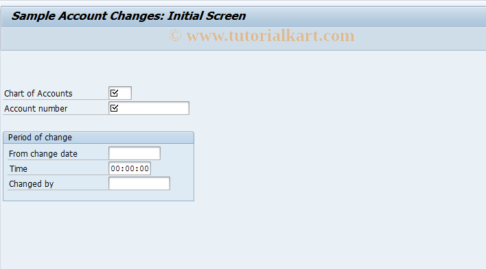 SAP TCode FSM4 - Sample Account Changes