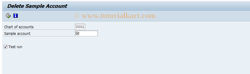 SAP TCode FSM5 - Delete Sample Account