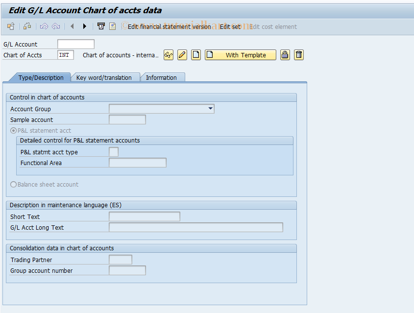 T Code To Display Chart Of Accounts In Sap