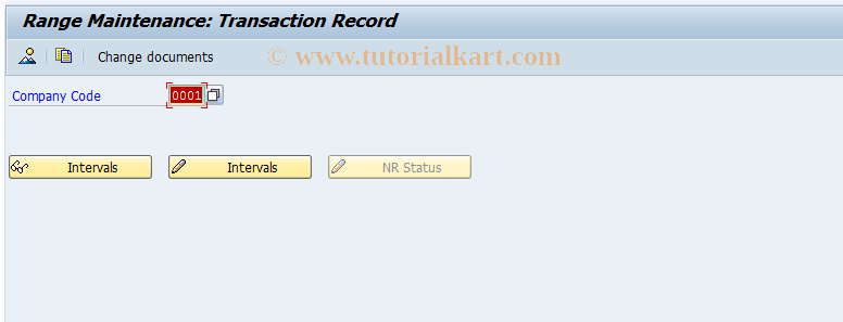 SAP TCode FTR01 - Maintain Number Ranges