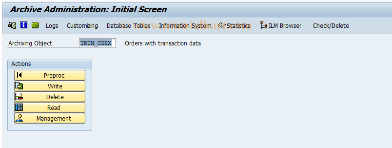 SAP TCode FTRCOEX11 - Archive Commodity Price Exposures