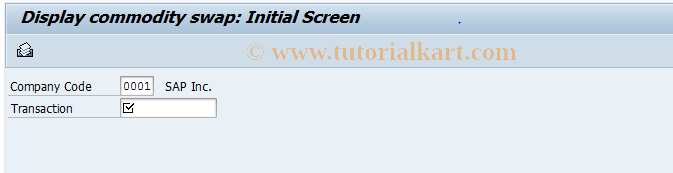 SAP TCode FTRCOMS03 - Display Commodity Swap