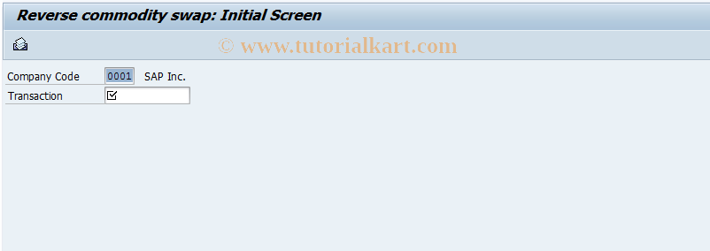 SAP TCode FTRCOMS05 - Reverse Commodity Swap