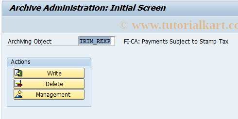 SAP TCode FTREX41 - Archiving of Raw Exposure Objects