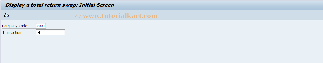 SAP TCode FTRTRES03 - Display Total Return Swap