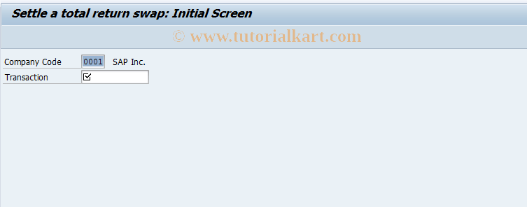 SAP TCode FTRTRES04 - Settle Total Return Swap