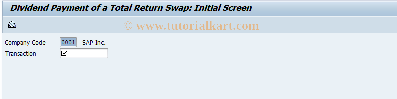 SAP TCode FTRTRES11 - Dividend Payment of a TRES