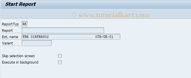 SAP TCode FTRUE - Cost of Sales Statement