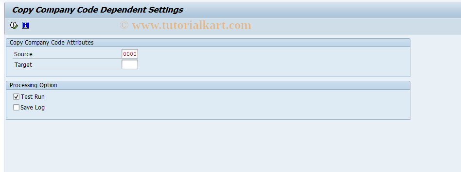 SAP TCode FTR_COPY_COMP - Copy Company Code Dependent Settings