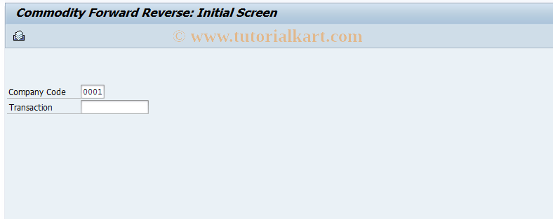 SAP TCode FTR_CTY04 - Reverse Commodity Forward