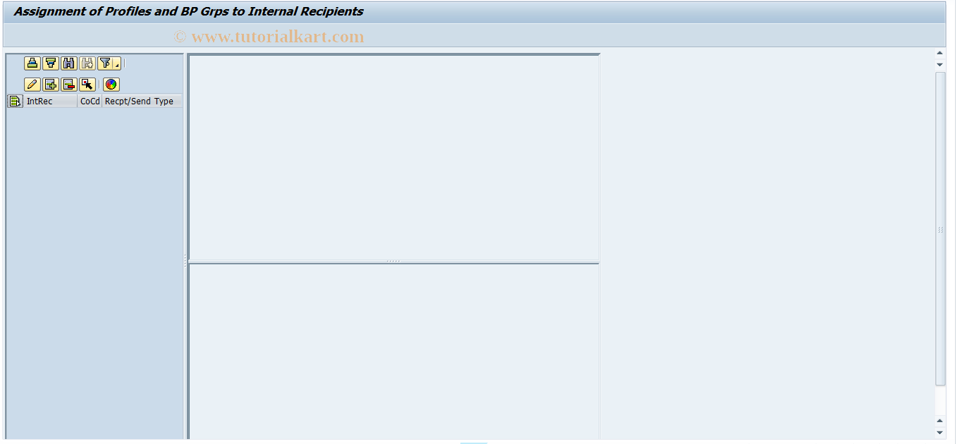 SAP TCode FTR_INT_ASSIGN - Maintenance Profit & BPG Assign. to Int.Rec