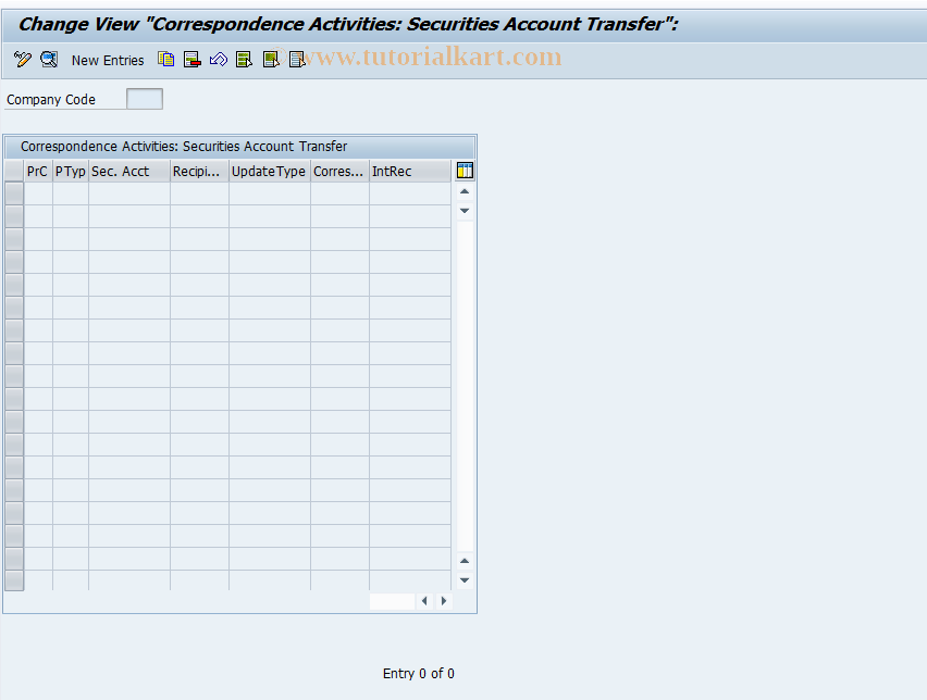 SAP TCode FTR_SAT_ACTVT - Correspondence Activities for SAT