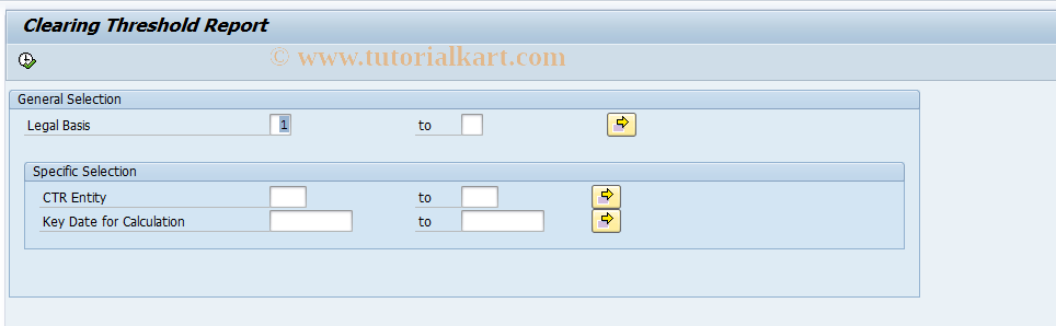 SAP TCode FTR_THRESHOLD_DISP - Clearing Threshold Report