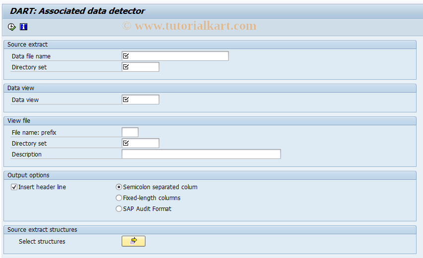 SAP TCode FTWAD - Associated data detector