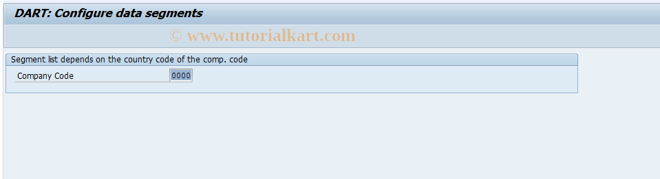 SAP TCode FTWQ - Configure data file data segments