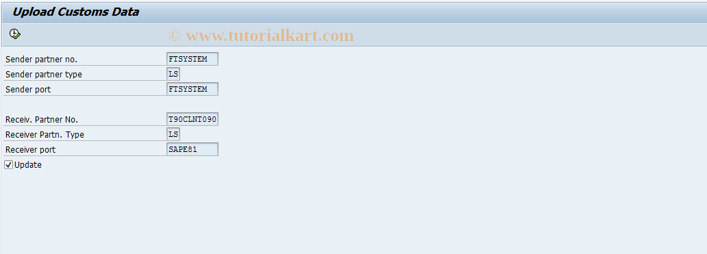 SAP TCode FT_PULL_FILES - Upload Customs Data