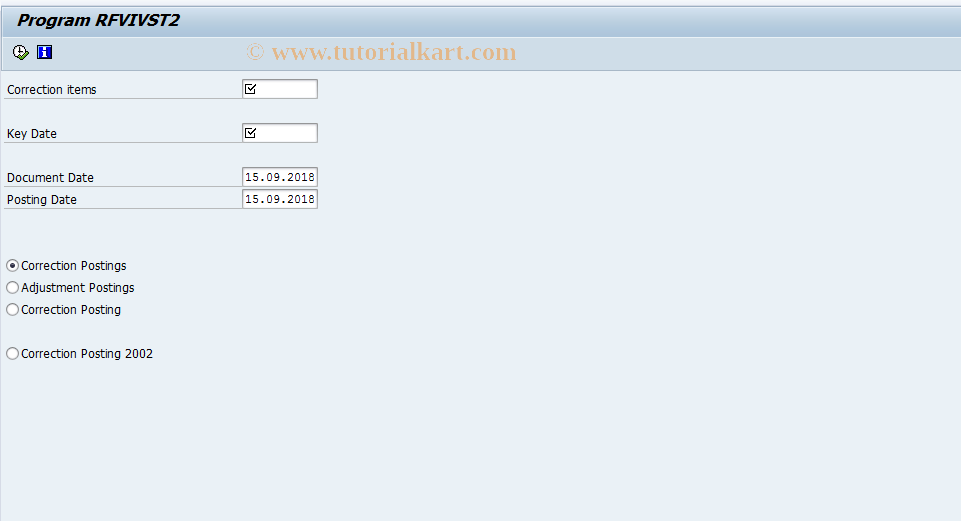 SAP TCode FV02 - Reverse Correction Items