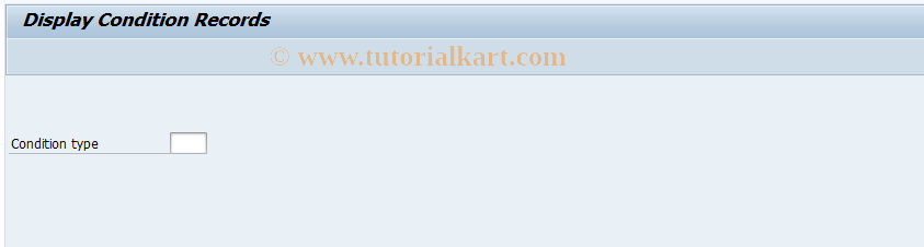 SAP TCode FV13 - Display condition