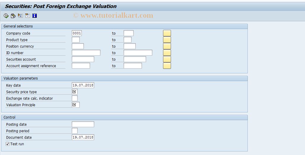 SAP TCode FVE3 - Foreign Exchange Valuation