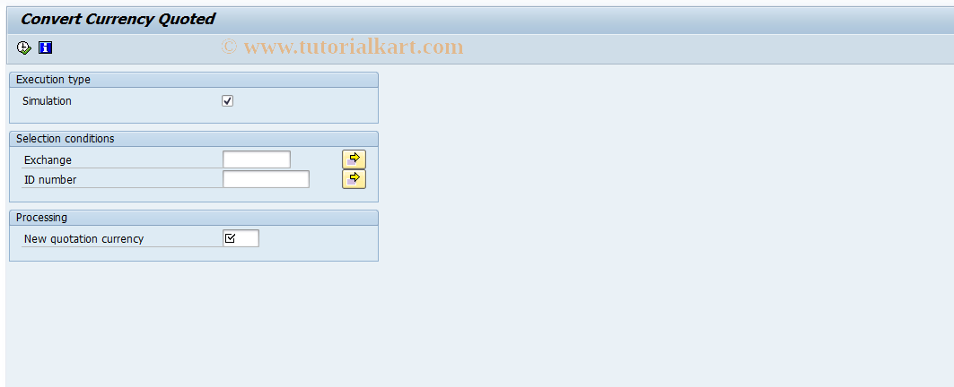 SAP TCode FVE4 - Quotation Currency Conversion