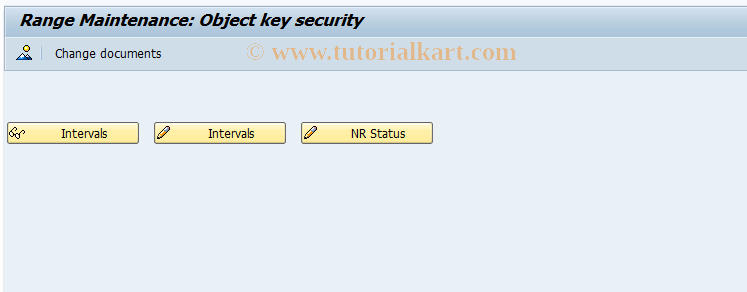 SAP TCode FW-8 - Number Range Maintenance: FVVW_KOBJ