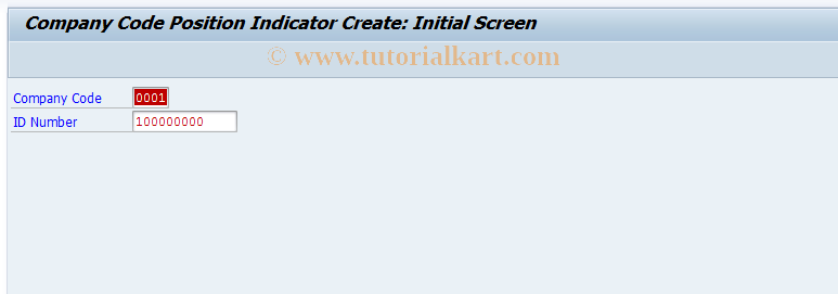 SAP TCode FW22 - Create CoCd Position Indicators