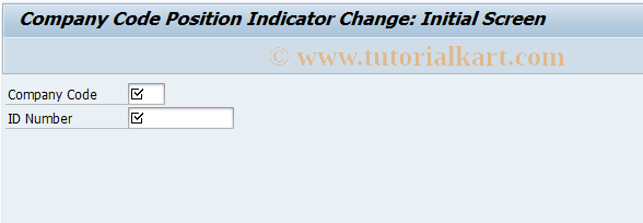 SAP TCode FW23 - Change CoCd Position Indicators