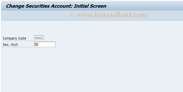 SAP TCode FW26 - Change Securities Account