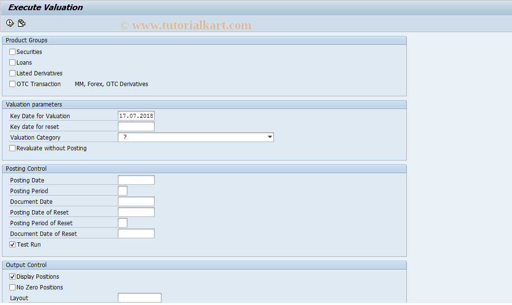 SAP TCode FWAA - Execute Amortization