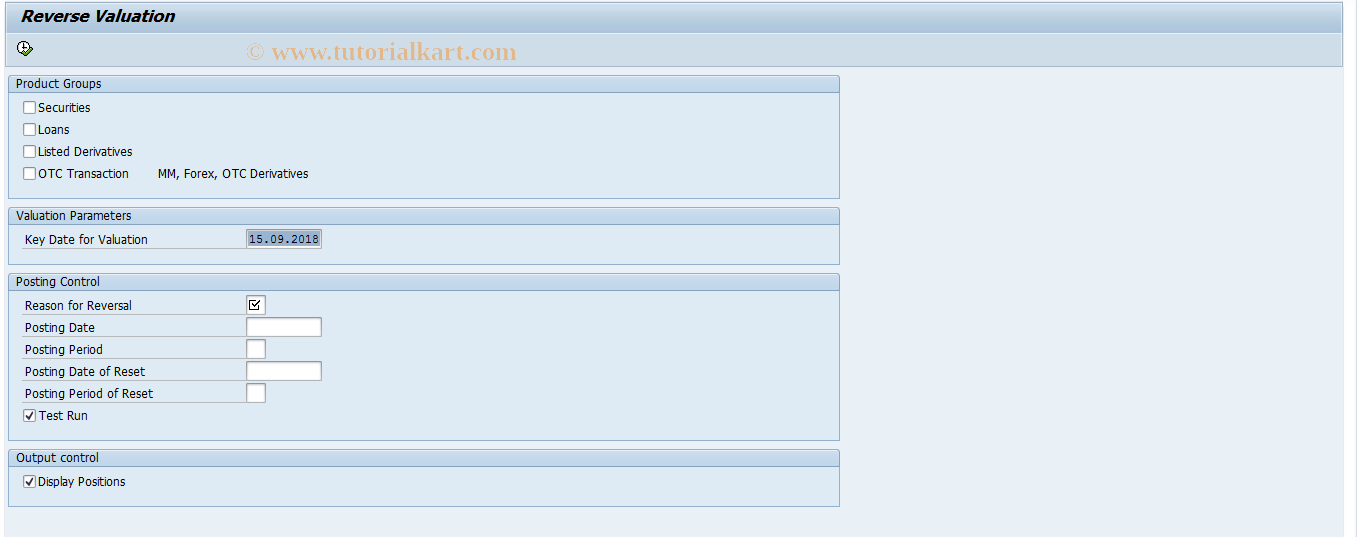 SAP TCode FWACR - Reverse Amortization