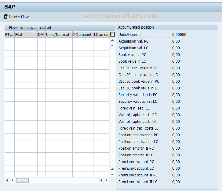 SAP TCode FWCP - Calculate Position