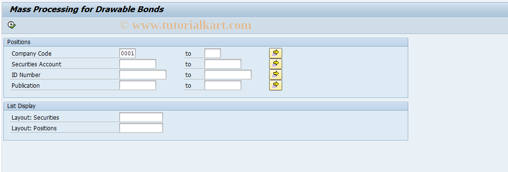 SAP TCode FWER_DRAWING - Drawable Bonds: Mass Processing