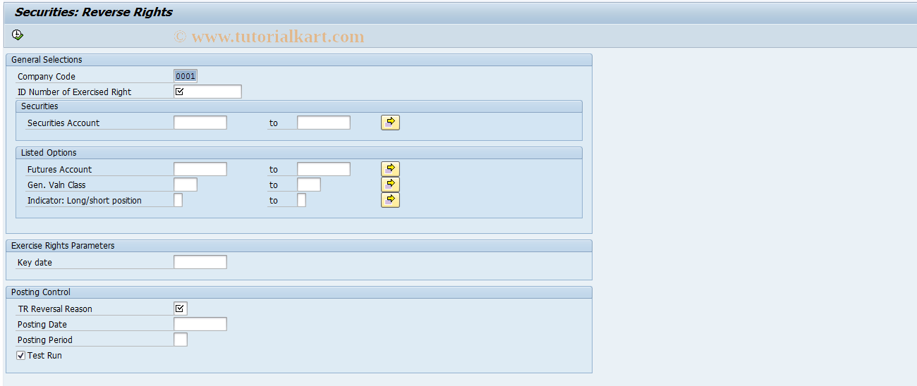 SAP TCode FWER_STORNO_NEU - Reversal Rights