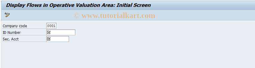 SAP TCode FWO0 - Display Flows from Oper. Valn Area