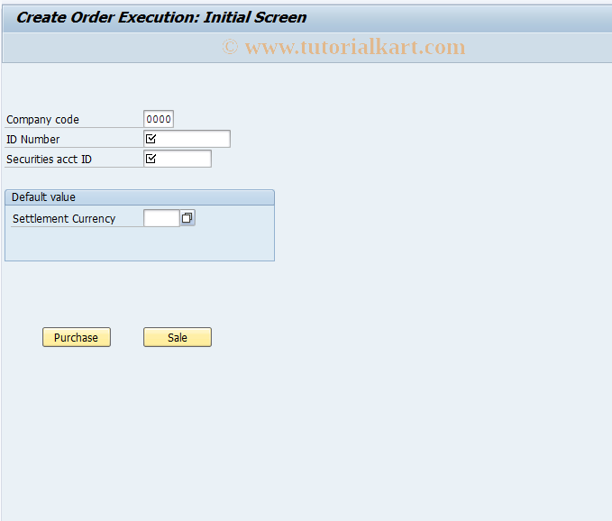 SAP TCode FWO4 - Create order execution
