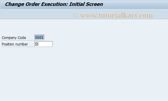 SAP TCode FWO5 - Change order execution