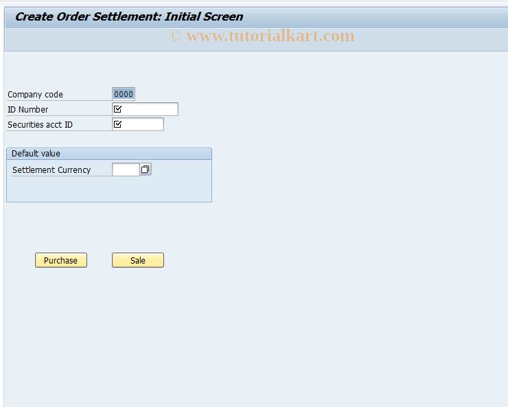 SAP TCode FWO7 - Create order settlement