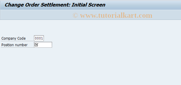 SAP TCode FWO8 - Change order settlement