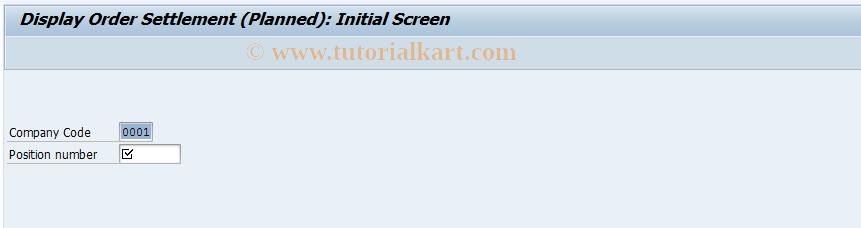 SAP TCode FWO9 - Display order settlement